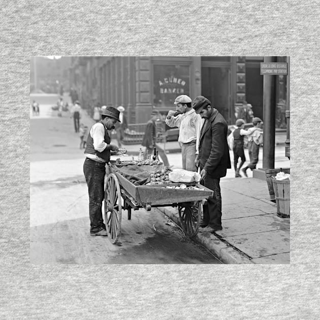 Food Cart in Little Italy, 1906. Vintage Photo by historyphoto